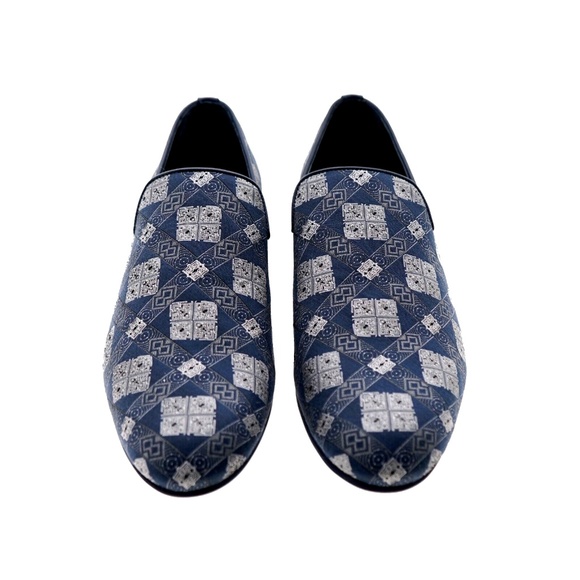 Jimmy Choo Loafers Sloane Blue Slip-On Shoes Size 11.5 New - Picture 6 of 7